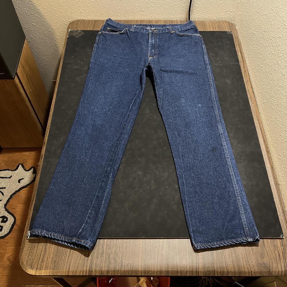 Vintage Talon Jeans Mens 38x32 Straight Leg Denim Pants Classic 1970s 1980s Lee